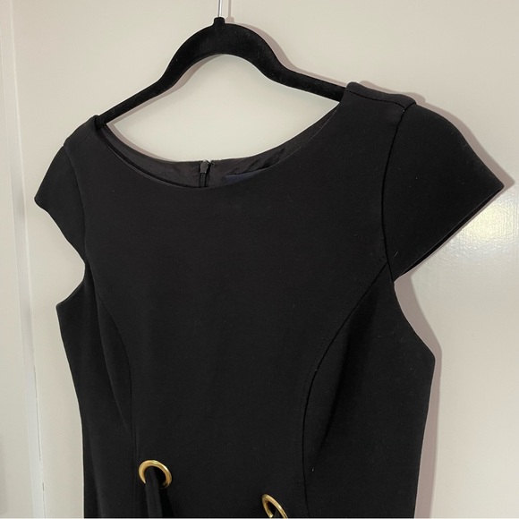 Taylor Black Cocktail dress with adjustable tie waist - Picture 4 of 8